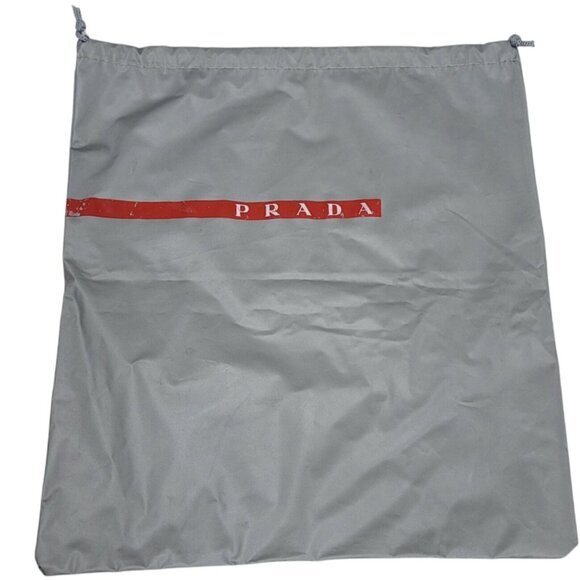 Prada Dust Bag Gray Red - Picture 2 of 4